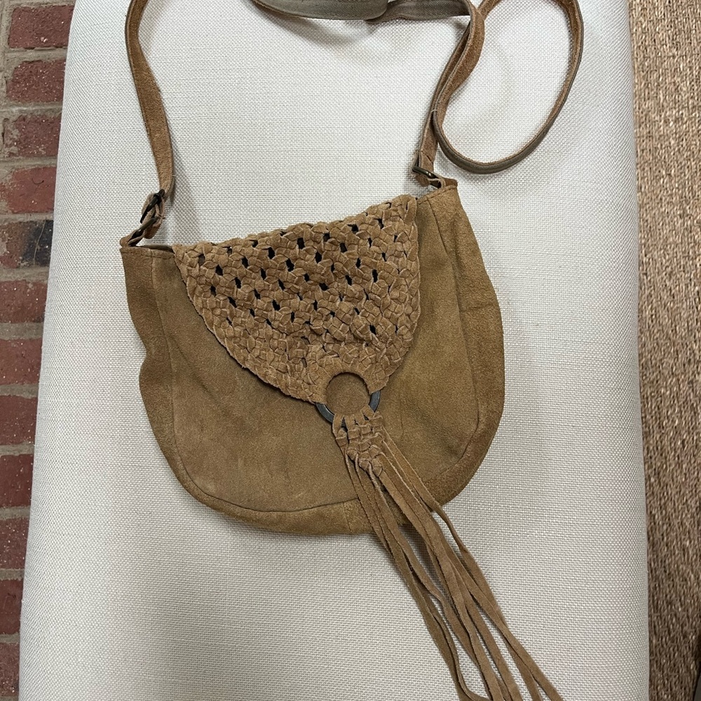 Suede Flap Bag Crossbody